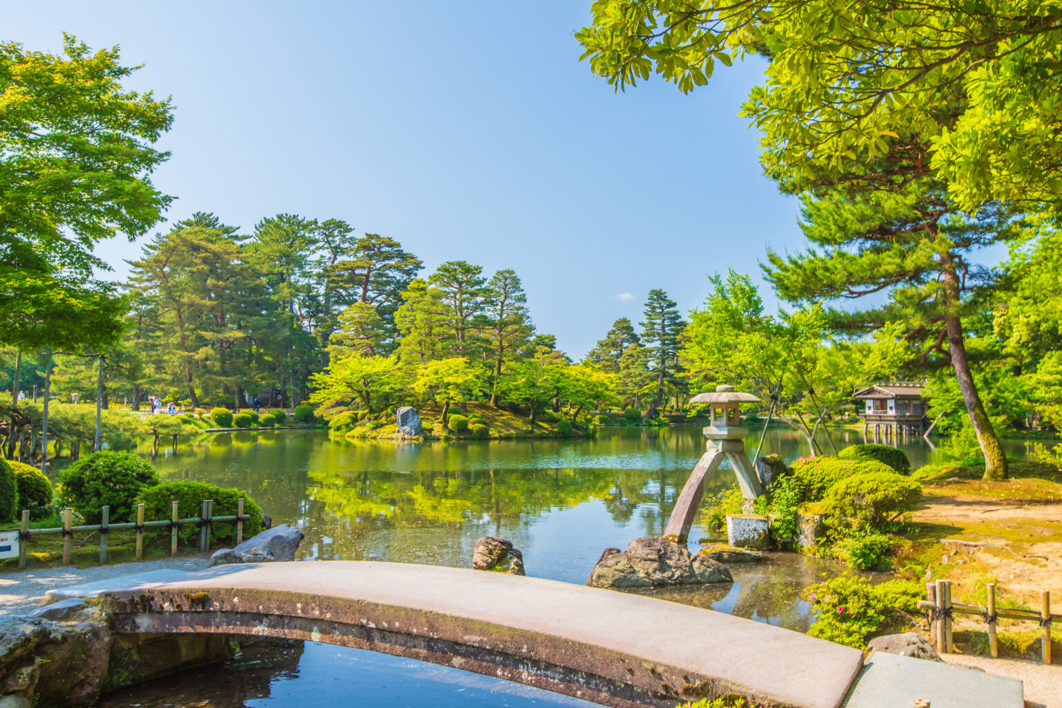 新緑の兼六園（石川県金沢市）