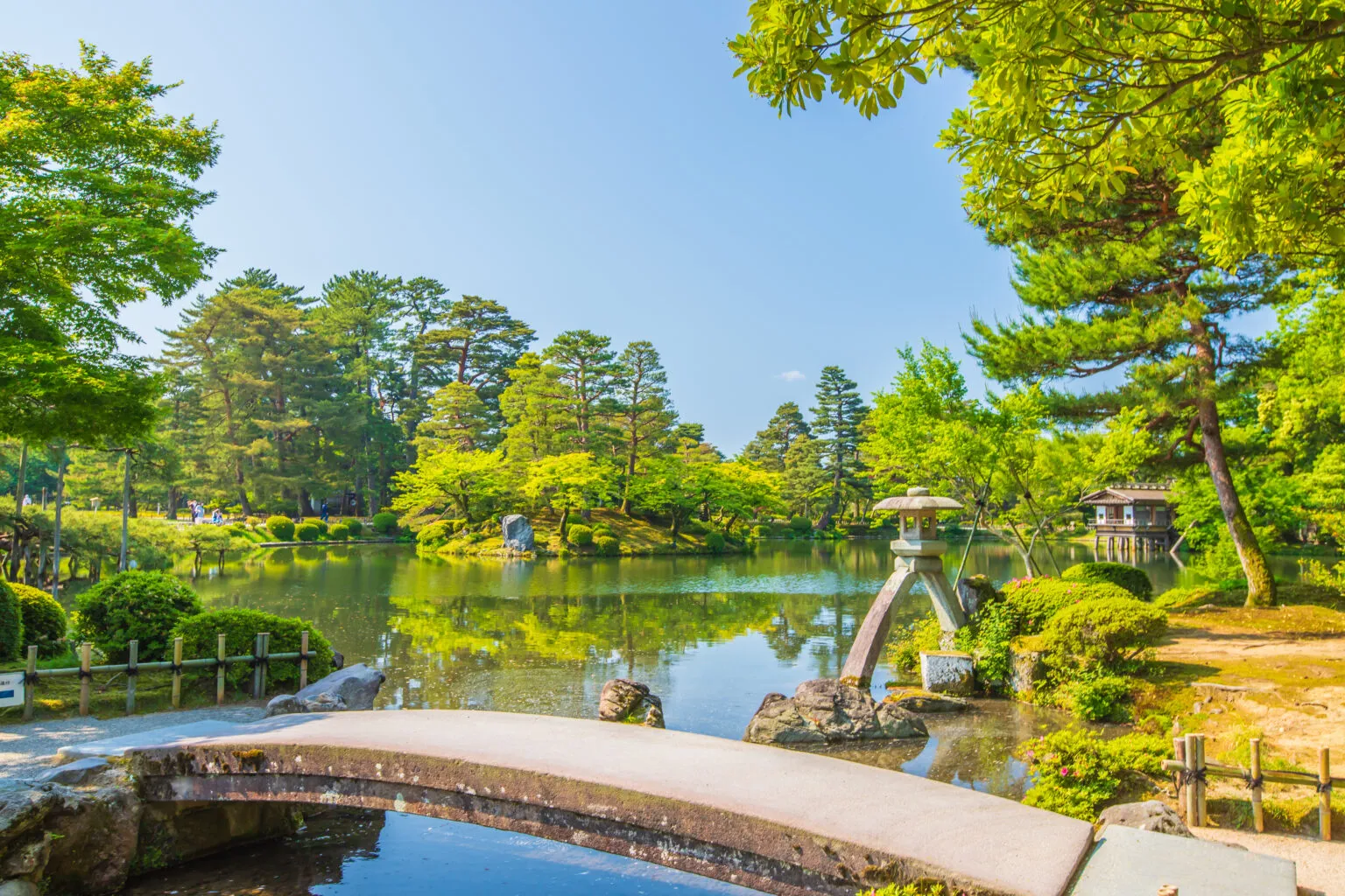新緑の兼六園（石川県金沢市）
