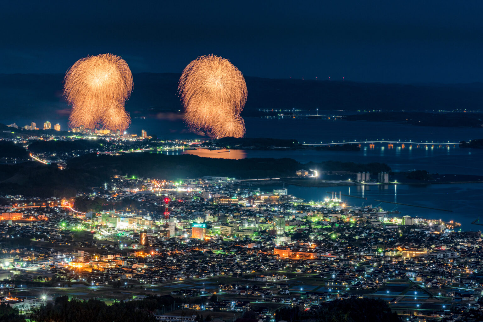 和倉温泉の花火（石川県七尾市）